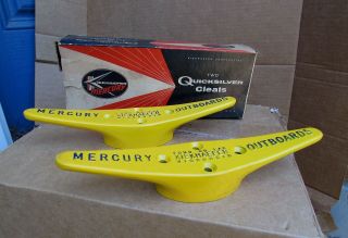 Vintage Advertising Mercury Outboard Boat Pair 2 Cleats In The Box