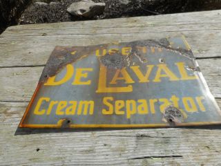 Vintage Delaval Dairy Cream Separator Porcelain De Laval Farm Advertising Sign