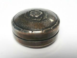 Vintage Georg Jensen Sterling Silver Floral Compact C.  1920 