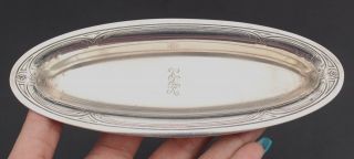 Antique Authentic Tiffany & Co Sterling Silver Desktop Oval Pen Tray