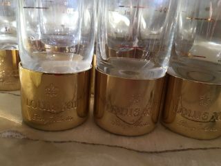 RARE Remy Martin Louis XIII Cognac 2 oz Jigger Shot Glass Gold Color Base (8) 10