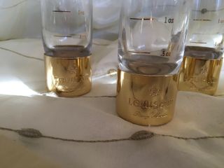 RARE Remy Martin Louis XIII Cognac 2 oz Jigger Shot Glass Gold Color Base (8) 2