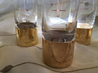 RARE Remy Martin Louis XIII Cognac 2 oz Jigger Shot Glass Gold Color Base (8) 3