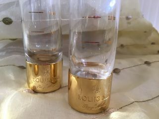 RARE Remy Martin Louis XIII Cognac 2 oz Jigger Shot Glass Gold Color Base (8) 5