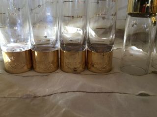 RARE Remy Martin Louis XIII Cognac 2 oz Jigger Shot Glass Gold Color Base (8) 8
