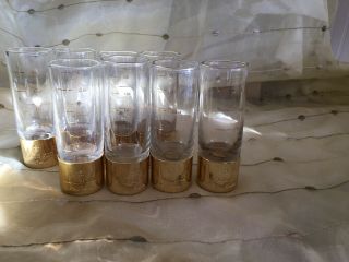 RARE Remy Martin Louis XIII Cognac 2 oz Jigger Shot Glass Gold Color Base (8) 9