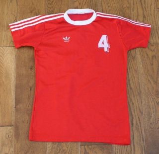 Vintage Bayern Munich Adidas Home Football 4 Shirt 75 - 76 Medium Blank