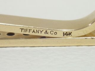 TIFFANY & CO.  14k gold tie clip with sapphires vintage item 9