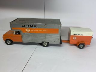 Vintage Nylint Toys U - Haul Rental Van Box Truck & Trailer For Restoration