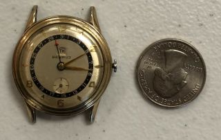 Vintage Benrus Day Date Rare Mans Wrist Watch Quality Weird Dial For Repair