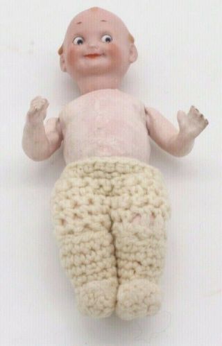 Antique Adorable Googly German Baby Doll Bisque Head Composition Body 3