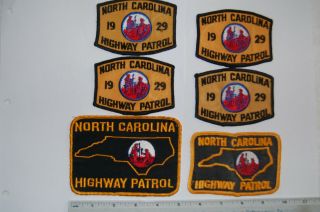 6 Vintage Nc North Carolina Highway Patrol Patches