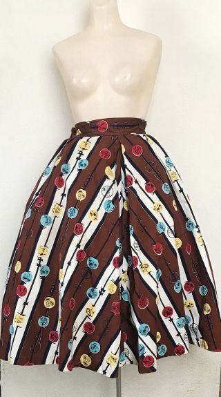 Vtg 40s 50s Hawaiian Hawaii Tiki Xl Dress Full Skirt Volup Xxl