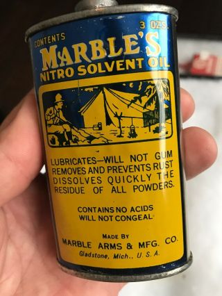 Vintage Handy Oiler Gun Oil Can Tin Lead Top Marbles Rare Camping Household Oil 2