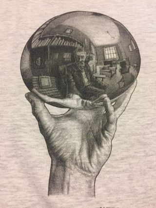 Vintage Mc Escher Shirt Andazia 90s Reflecting Sphere 3