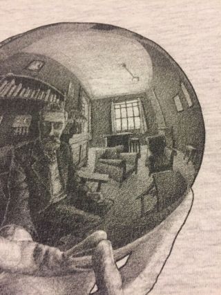 Vintage Mc Escher Shirt Andazia 90s Reflecting Sphere 4