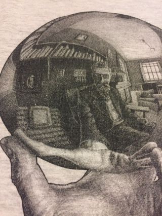 Vintage Mc Escher Shirt Andazia 90s Reflecting Sphere 5