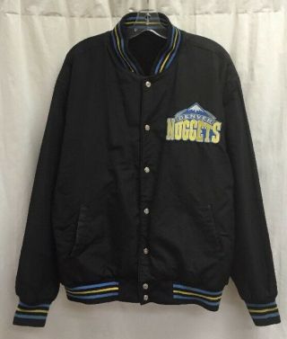 Vintage Denver Nuggets Jeff Hamilton Letterman Varsity Reversible Jacket Size L 5