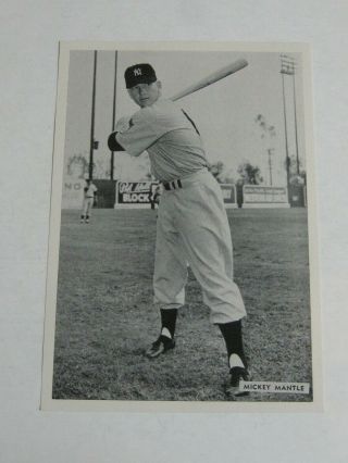 Vtg 1954 Mickey Mantle Photo Pack All - Star Game York Yankees Card Ex Cond