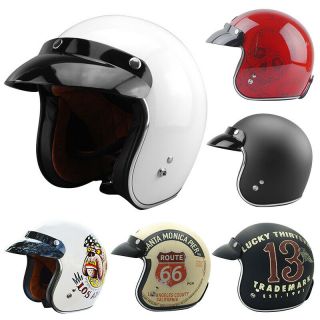 Torc T50 Open Face 3/4 Helmet Motorcycle Moto Scooter Dot Racer Retro Vintage