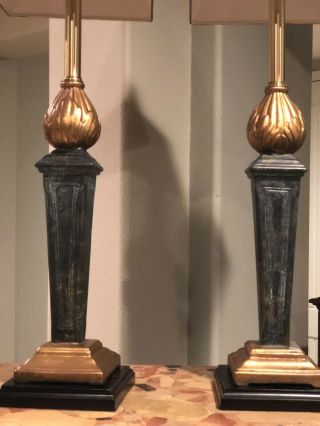 Leonard Foss Lamb 1950’s Regency Style Table Lamps Rare 7
