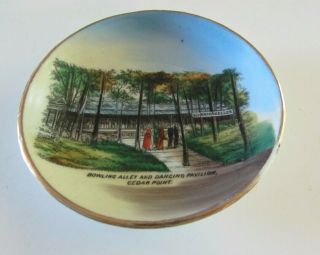 Vtg Mini Souvenir Plate Cedar Point Amusement Park Sandusky Ohio
