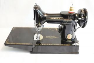 Vintage Red S 1961 Singer Featherweight Sewing Machine Model 221K w/case 1961 8