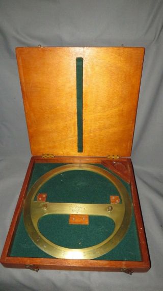 A Large Ministry Early 20th Century Brass Protractor