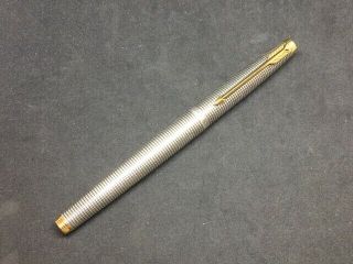 Vintage Parker 75 Cisele Sterling Silver Fountain Pen With 14k Gold Nib,  Excelle