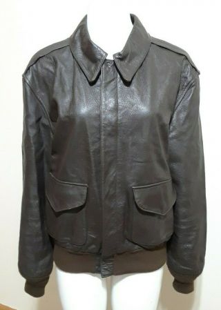 Vintage Cooper Type A2 Goatskin Usaf Contract Flight Bomber Jacket 42 R Euc