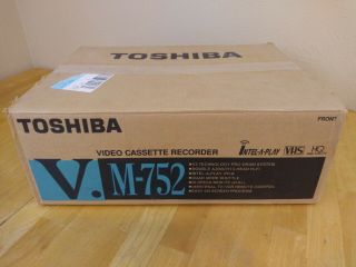 Nib Vintage Toshiba M752 V3 Pro Drum Video Cassette Recorder Player Vcr,  Remote