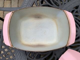 Le Creuset Vintage Pink Cast Iron Raymond Loewy 4.  5 Rare 3