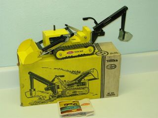 Vintage Tonka 534 Trencher,  Pressed Steel Toy,  With Booklet