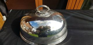 An Antique Silver Plated Food Cloche By James Dixon & Sons.  Sheffield 1920.  S.