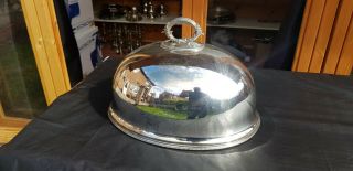 An Antique Silver Plated Food Cloche By James Dixon & Sons.  sheffield 1920.  s. 6