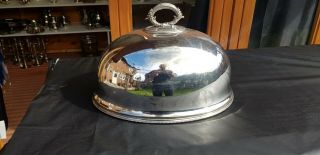 An Antique Silver Plated Food Cloche By James Dixon & Sons.  sheffield 1920.  s. 7