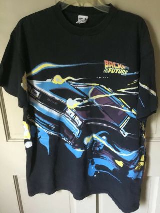 Rare Vintage Back To The Future Ride Universal Studios T - Shirt Size Xl