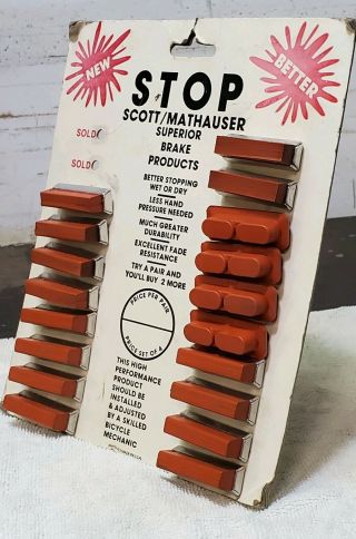 Scott Mathauser Brake Pads Shop Display Nos,  Kool Stop Old School Bmx Vintage