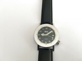 Very Rare Meka Automatic All Steel Eta 2992 - 2 France Watch Design J.  C.  Mareschal