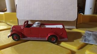 Vintage Unknown Brand 1/43 Scale Handmade Mack L Fire Truck Diecast Car