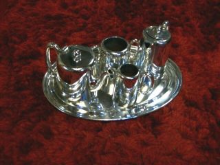 Vintage/walker And Hall/silver Plated/hotel Ware/tre Set/tray Not A Match/