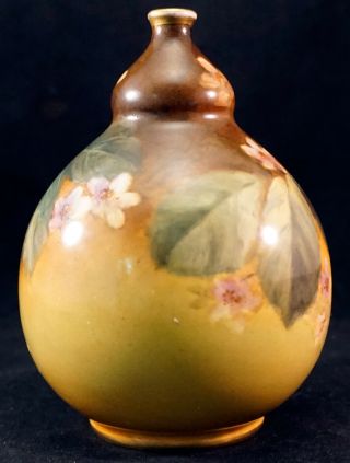 Antique Art Nouveau Royal Bonn German Signed Portrait of Woman Gourd Shape Vase 5