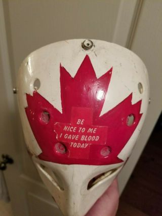 Vintage 1960s? Game - Fiberglass Hockey Goalie Mask 2