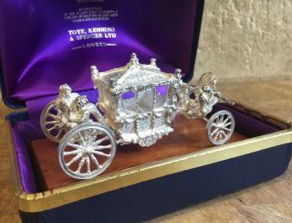 Toye Kenning Spencer Miniature Solid Silver Coronation Coach