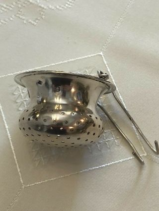 Antique 3 Silver Sterling French Tea Strainers 6