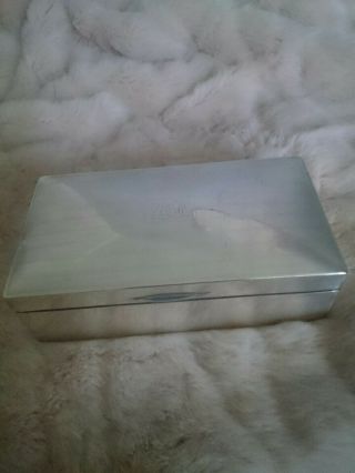 Antique Solid Silver Cigarette Box