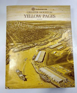 Greater Houston Yellow Pages 1970 Texas City Directory Bell Telephone Book Vtg
