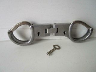 Vintage Set Of Hand Cuffs With Key.  Ex East German Police Issue