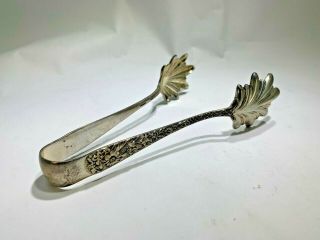 Antique S.  Kirk And Sons Sterling Silver Ornate Tongs