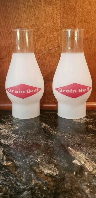 2 Grain Belt Beer Vintage Wall Sconce/frosted Glass Globes Light Your Bar Rare